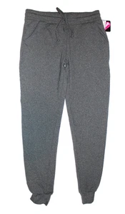 Crush Gray Fleece Lined Stretch Waist Pants Cuffed Sweats with Pockets NWT M - Picture 1 of 6
