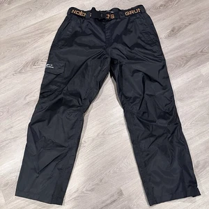 Grundens Pants Mens XXL Black Weather Watch Waterproof Fishing Cargo Belted - Picture 1 of 11