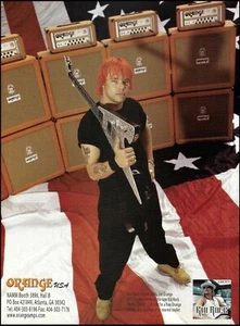 Jason Krause (Kid Rock band) 2002 Orange amplificador de guitarra anuncio impreso - Imagen 1 de 3