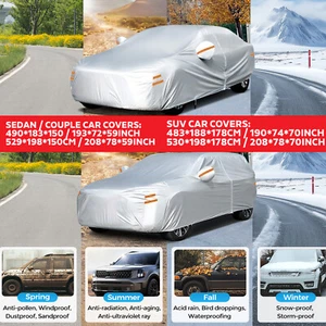 Sedan SUV Universal Car Cover Outdoor Waterproof Dust Sun All Weather Protection - Picture 1 of 17