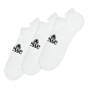 Ellesse Socks 3 Pack Frimo No Show Logo Branded Cotton Socks in White - Picture 1 of 7