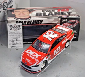 2018 Ryan Blaney Dex Imaging 1/24 Action NASCAR Diecast Autographed - Picture 1 of 2