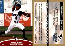 Santo Baez 2007 Grandstand Missoula Osprey #2 Card *AutographDen*