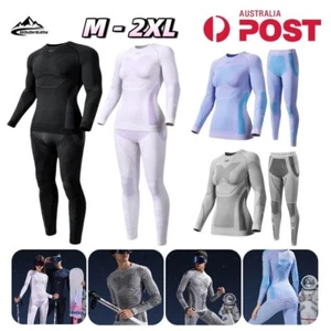 Winter Ski Suits Quick Drying Thermal Clothing Cycling Long Sleeves Pants Adult - Picture 1 of 23