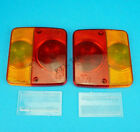2 x Radex Replacement LENS for 4 Function Small Rear Trailer Lamp Light 3.001.00