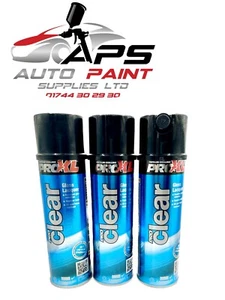 PRO XL CLEAR LACQUER AEROSOL X3 SPRAY PAINT - 500ML - PROXL - FREE DELIVERY - Picture 1 of 2
