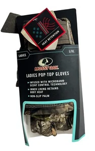 Mossy Oak Ladies Pop Top Gloves Hunting Winter Gloves L/XL Heat Retention New - Picture 1 of 6