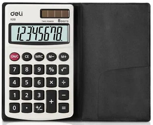 Calculadora básica de función estándar BCM (FR00386) Deli, batería solar doble - Imagen 1 de 5
