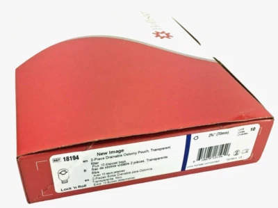 10 HOLLISTER 18194 Drainable Pouches, 2-3/4" Flange, Exp. 2027-2030 Foto 1 de 2