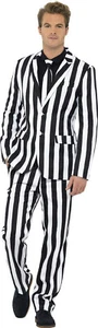 Black and White Striped Humbug Suit Costume Size XL - Picture 1 of 1