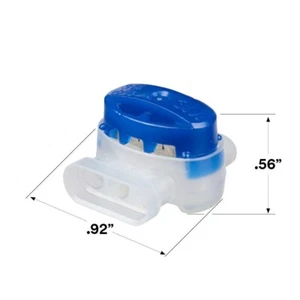3M Scotchlok Electrical IDC 314-Connector, Pigtail, Self-Stripping, Blue (x50) - Picture 1 of 2
