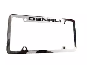 NEW OTHER CHROME PLATED SOLID BRASS "DENALI" LICENSE PLATE FRAME - Picture 1 of 5