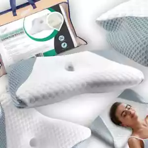 Memory Foam Kopfkissen Ergonomisches Nackenstützkissen 60x32 cm Schlafkissen - Bild 1 von 15