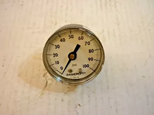 Ashcroft Pressure Gauge 0-100 PSI, pn 5WH38 - Bild 1 von 5