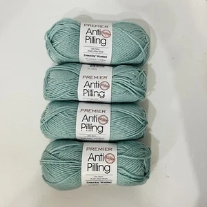 Lot Of 4 Premier Anti Pilling Everyday Worsted  3 oz Yarn - Spa - Picture 1 of 10