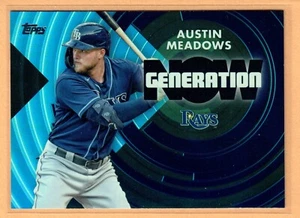 2022 Topps Series 1 Austin Meadows Generation Now Blue #GN-25 Rays SP - Picture 1 of 2