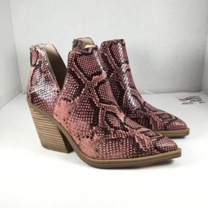 VINCE CAMUTO GIGIETTA BOOTIE SCHLANGENMUSTER SNIP-TOE GRÖSSE 7 PINK/SCHWARZ - Bild 1 von 10