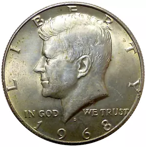 ETATS-UNIS 1/2 Dollar 1968 D - Picture 1 of 2