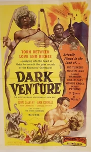 Seltenes Vintage 1956 Dark Venture Original Kino Poster ein Blatt 41" x 27" - Bild 1 von 14