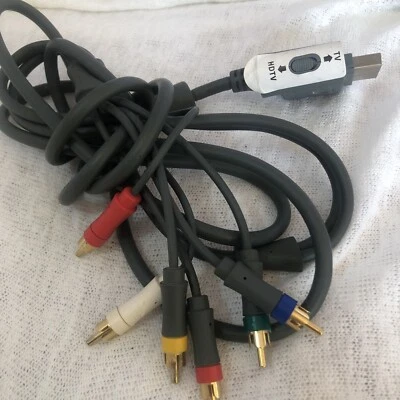 Genuine Original OEM Microsoft Xbox 360 Component Video HD AV Audio Video Cable - Image 1 of 4