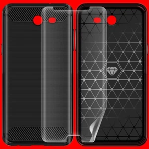 Premium Soft Screen Protector Carbon Fiber Case f Samsung Galaxy J3 (2017) J327A - Picture 1 of 1
