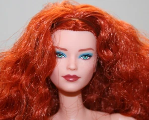 Mattel Barbie Puppe Gelenk roter Kopf türkis blaue Augen - Bild 1 von 11