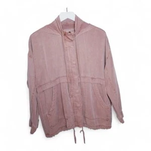 Lucky Brand Utility Anorak Jacket Linen Lyocell Blend in Blush - Size XS - Picture 1 of 7