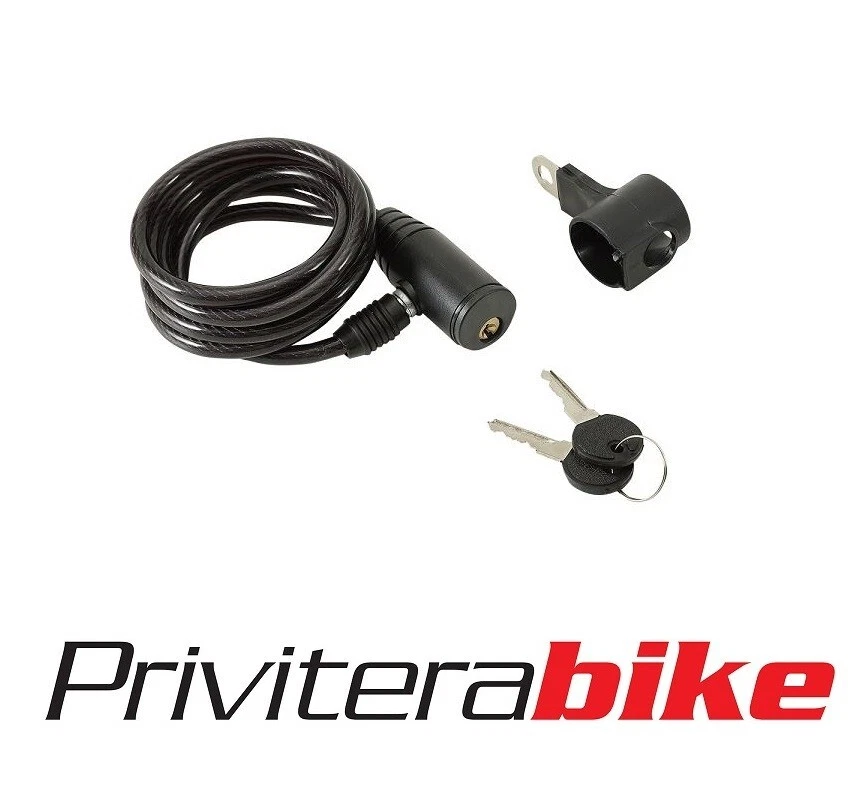 LUCCHETTO BICI A SPIRALE MVTEK 8X1000MM - 307500135 - Immagine 1 di 1