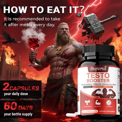 Testo Booster - Steigert Die Kraft,Unterstützt Muskelwachstum Und -regeneration - Bild 1 von 4