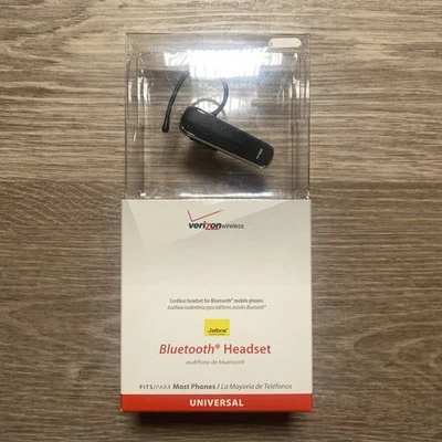 Jabra VBT3050 Universal Wireless Bluetooth Headset Verizon 100% New Silver Black - Image 1 of 4