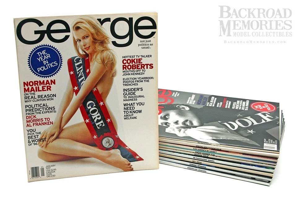 Lot of '97 (Incomplete) Various (Newsstand Edition) "George" Magazines (10), GP Foto 1 de 4