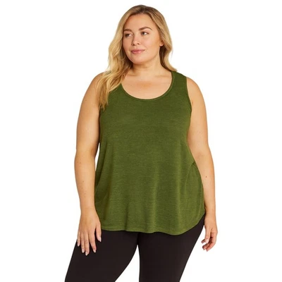 Suéter Liz Claiborne sem mangas tamanho 3X verde gola redonda pulôver leve - Imagem 1 de 4