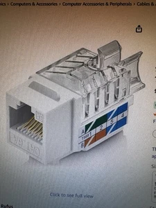 Everest Media Solutions 45° abgewinkelte CAT6A Keystone Buchse in weiß - Karton mit 46 - Bild 1 von 11