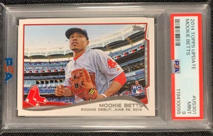MOOKIE BETTS 2014 TOPPS UPDATE #US301 ROOKIE DEBUT PSA MINT 9 RED SOX DODGERS - Picture 1 of 2