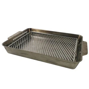 ooni Medium 15" x 10" Roasting Pan - Non Stick Stainless Steel Roasting Tray... - Picture 1 of 8