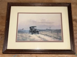 Dalhart Windberg “Heading To Town” Wood Framed Print 13.5” X 10.5” - Picture 1 of 4