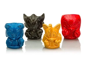 Sonic the Hedgehog Geeki Tikis Mini Ceramic Muglets Four-Pack BRAND New - Picture 1 of 4
