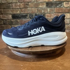 Scarpe da corsa su strada Hoka M Bondi 9 larghe uomo 14 EE Varsity blu navy bianche sneakers - Foto 1 di 24