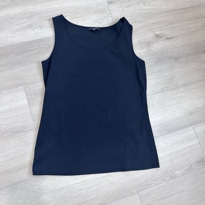 Lafayette 148 New York scoop neck classic tank Cami large black - Image 1 of 4