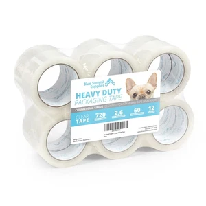 Clear Packing Tape Refills Bulk, 12 Pack, Heavy Duty Packaging Tape Rolls, 2 ... - Bild 1 von 8