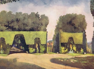 Palacio Real de Capodimonte - Nápoles, Italia -- Litografía vintage de 1916 - Imagen 1 de 2