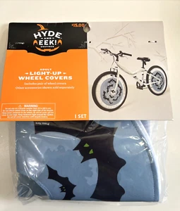 Hyde and Eek! Adult Light Up Bats Halloween Bicycle Wheel Cover New - Picture 1 of 5