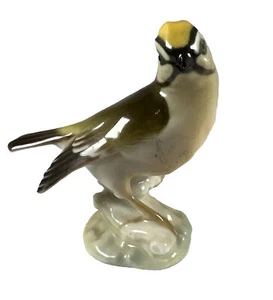 Vintage Hutschenreuther Golden Crown Kinglet On White Branch Made In Germany - Picture 1 of 8