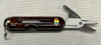 VINTAGE GERBER FISKARS POCKET WATCH KEY FOB CHAIN KNIFE TOOLS MULTI SCISSORS - Image 1 of 4