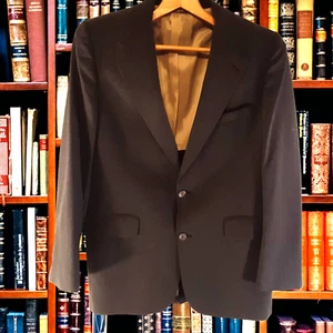 Bill Blass Leggett Solar Fifty Herren Sport Mantel Gr. 42 Anthrazit Grau USA Vintage - Bild 1 von 13
