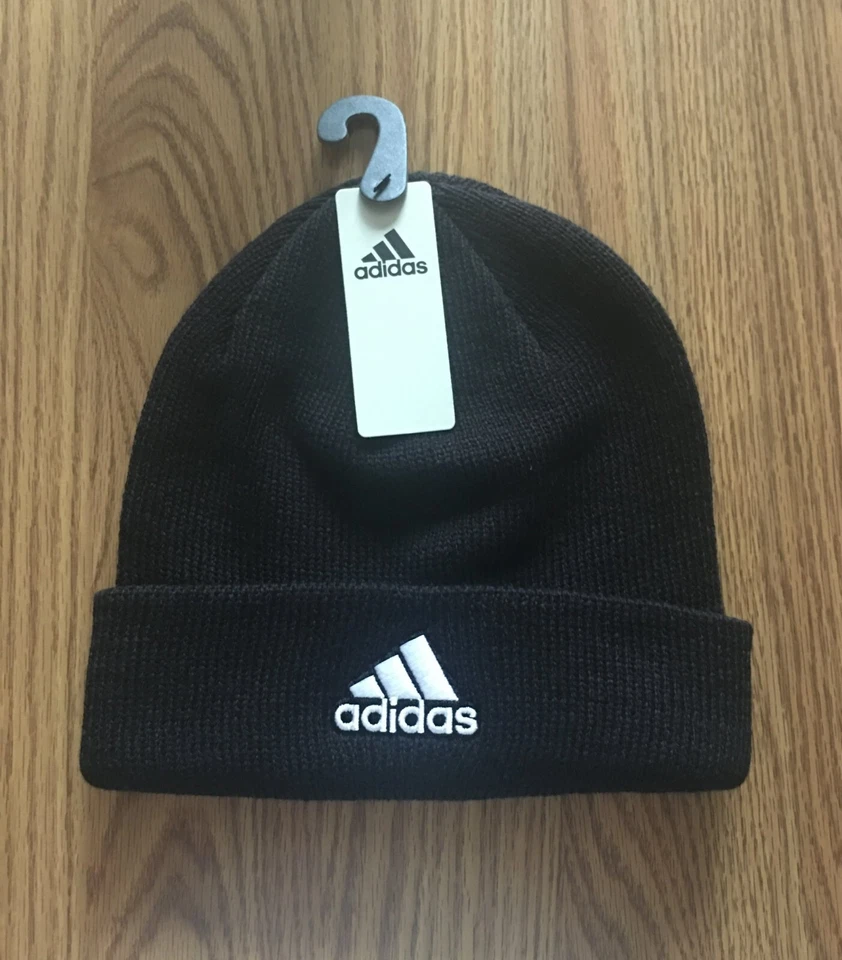Adidas Mens Team Issue Fold Cuffed Beanie Hat - Black/White ()