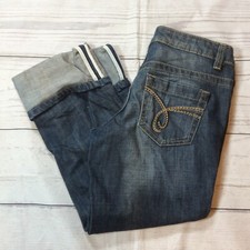 ESPRIT Denim 94107 Womens Cuffed Denim Capris Size 4 Blue