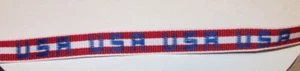 10 Yds. PATRIOTIC USA GROSGRAIN 3/8" wide - Picture 1 of 1