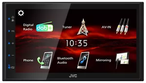 JVC KW-M180DBT Doppel-DIN MP3-Autoradio Touchscreen DAB Bluetooth USB iPod - Bild 1 von 4