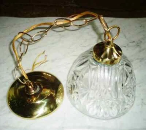 Lámpara Colgante Cristal, Pequeña Cadena Vintage Lámpara de Techo - Imagen 1 de 7